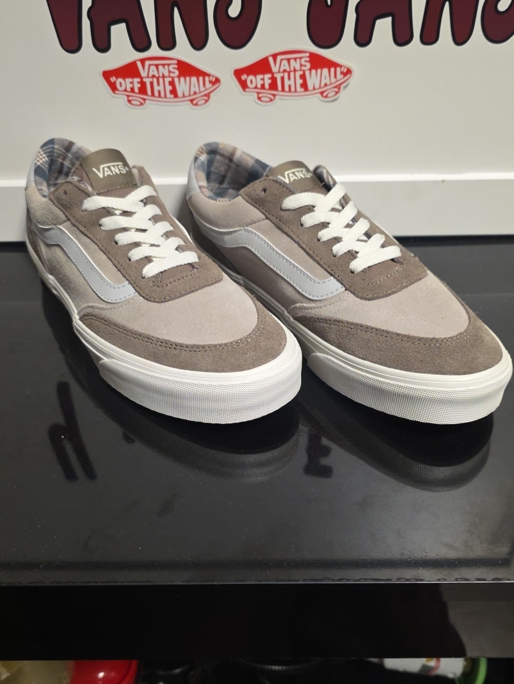 Vans Ward Plaid Gray Zoe Suede Men’s 8.5 Women’s 10 New
